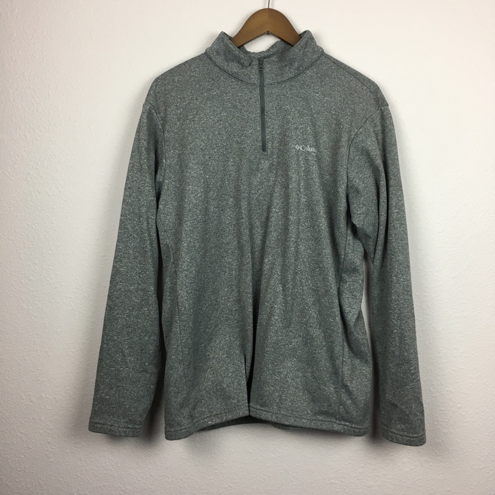 Lightweight Columbia 1/4 Zip Pullover Gray Large